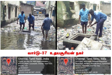 கவியரசு கண்ணதாசன் நகர் 8-வது, 9-வது ப்ளாக் மற்றும் உதயசூரியன் நகரில் கழிவுநீர்