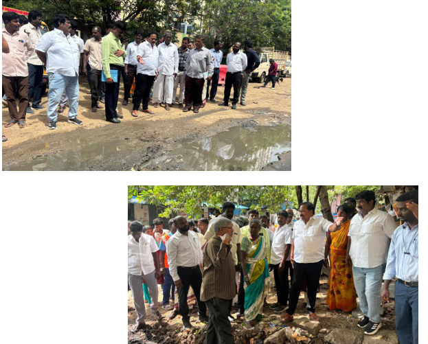 ஜே.ஜே. நகர் மற்றும் சத்தியமூர்த்தி நகர் பகுதியில் ஆய்வு மேற்கொண்டு